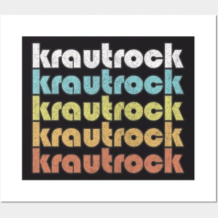 Krautrock / Retro Typography Design Posters and Art